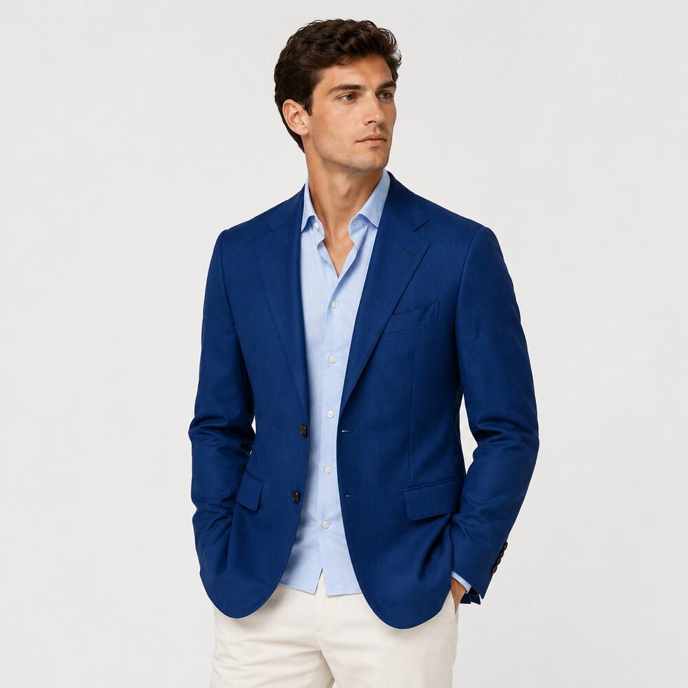 Suitsupply 38 Zignone Super 110's Blazer jacket Napoli single breasted